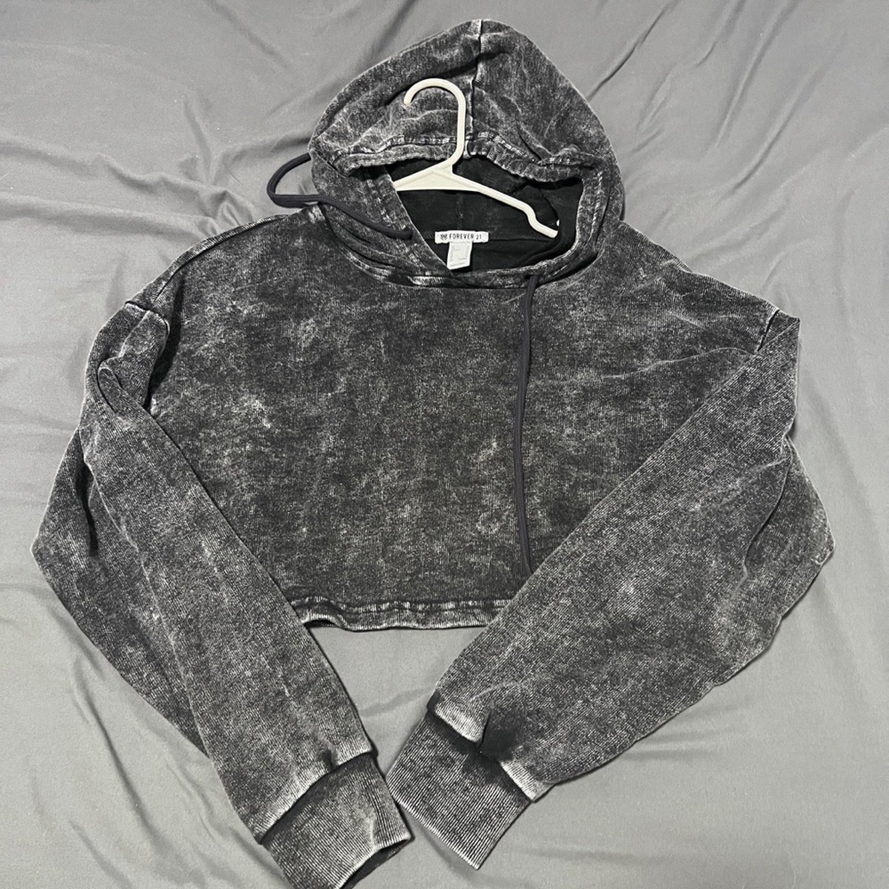 A sporty hoodie. Dark grey